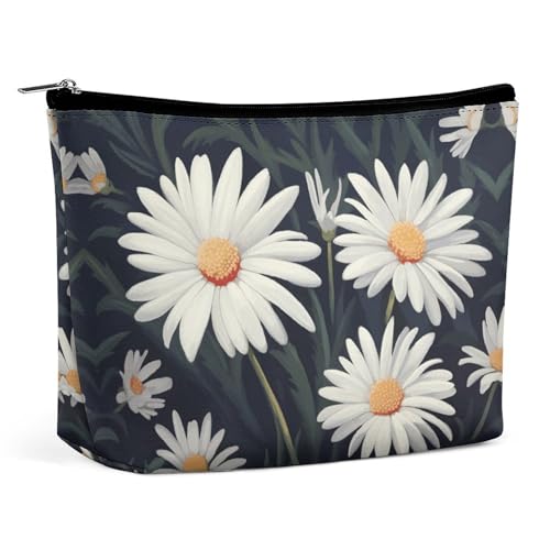 Reise-Kosmetiktasche, Daisy Print Handheld Kosmetik Reisetasche, einfache Kosmetiktasche, Kosmetiktasche für Geldbörse von KWQDOZF