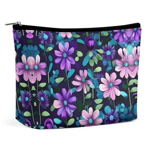 Reise-Kosmetiktasche, lila Kamelien-Druck, tragbare Kosmetik-Reisetasche, einfache Kosmetiktasche, Kosmetiktasche für Geldbörse von KWQDOZF