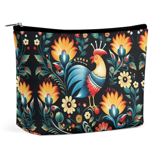 Reise-Kosmetiktasche, polnisches Volkskunst-Muster, Hand-Kosmetik-Reisetasche, einfache Kosmetiktasche, Kosmetiktasche für Geldbörse von KWQDOZF