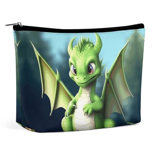 Reise-Kosmetiktasche,Drache-süßer Druck,Handliche Kosmetik-Reisetasche,einfache Kosmetiktasche,Kosmetiktasche für Geldbörse von KWQDOZF