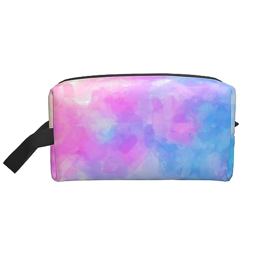 Reise-Kulturtasche mit buntem abstraktem Hintergrund, Reise-Make-up-Tasche mit buntem abstraktem Hintergrund, tragbare Reise-Kosmetiktasche mit großer Kapazität für Frauen und Männer, Reise-Toilettena von KWQDOZF