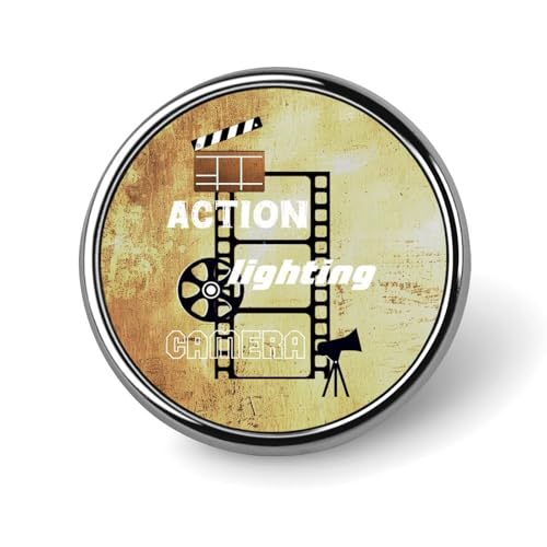 Retro Director Filming Round Brooch Pin Badge Lapel Tie Pin for Women Men Office Worker Teacher Decor Retro Director Filming Round Brooch Pin Badge Lapel Tie Pin for Women Men Office Worker Teacher Decor von KWQDOZF