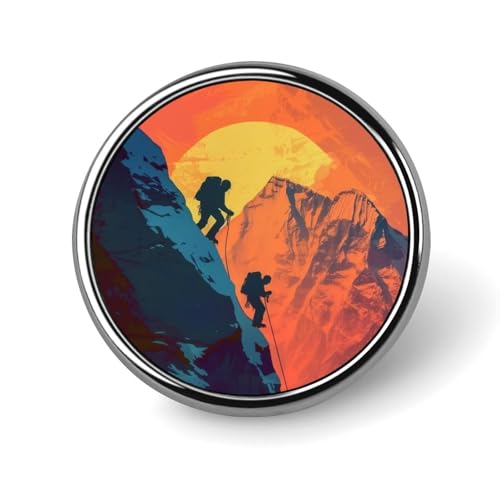 Rock Climbing Sports Print Round Brooch Pin Badge Lapel Tie Pin for Women Men Office Worker Teacher Decor Rock Climbing Sports Print Round Brooch Pin Badge Lapel Tie Pin for Women Men Office Worker Teacher Decor von KWQDOZF