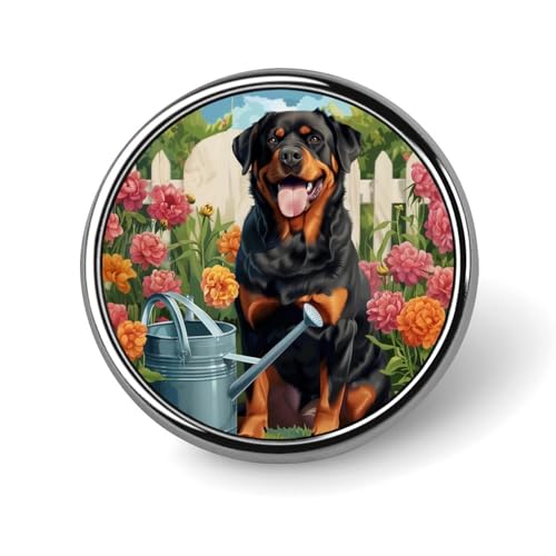 Rottweiler Dog Garden Round Brooch Pin Badge Lapel Tie Pin for Women Men Office Worker Teacher Decor Rottweiler Dog Garden Round Brooch Pin Badge Lapel Tie Pin for Women Men Office Worker Teacher Decor von KWQDOZF
