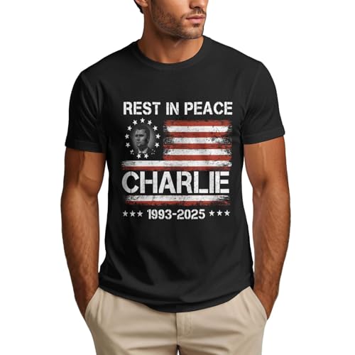 Ruhe in Frieden Tribut Charlie Kirk Shirt Republikaner Stand mit Charlie Herren T Shirt von KWQDOZF