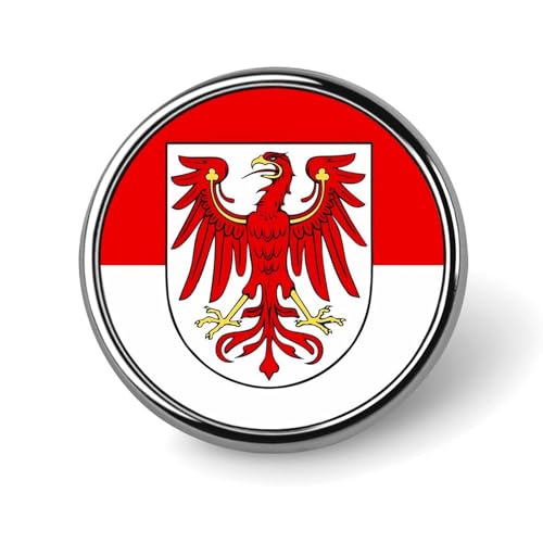 Runde Anstecknadel mit Flagge der deutschen Region Brandenburg, Krawattennadel, süße Brosche, Anstecknadel für Männer und Frauen, Hüte, Kleidungszubehör, kreisförmiger Stil Runde Anstecknadel mit Flagge der deutschen Region Brandenburg, Krawattennadel, süße Brosche, Anstecknadel für Männer und Frauen, Hüte, Kleidungszubehör, kreisförmiger Stil von KWQDOZF