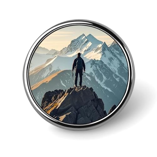 Runde Anstecknadeln aus Aluminiumlegierung für Herren. Die richtigen Bergsteiger-Broschen. Elegante Anstecknadel für Damen. Modische Anstecknadeln für Hüte, Jacken und Hemden. von KWQDOZF