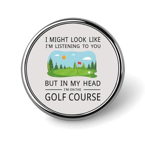 Runde Brosche mit Aufschrift „Only Golf Is on My Mind, Anstecknadel, Revers, Krawattennadel für Damen und Herren, Büroangestellte, Lehrer, Dekoration Runde Brosche mit Aufschrift „Only Golf Is on My Mind, Anstecknadel, Revers, Krawattennadel für Damen und Herren, Büroangestellte, Lehrer, Dekoration von KWQDOZF