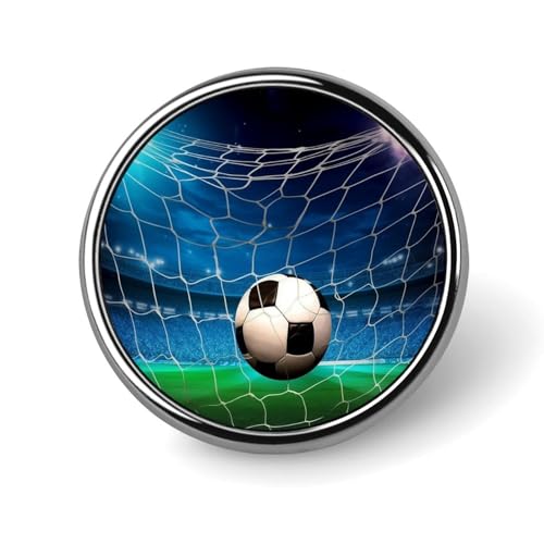 Runde Brosche mit Fußball-Wettkampfspielen, Anstecknadel, Revers, Krawattennadel für Damen und Herren, Büroangestellte, Lehrer, Dekoration Runde Brosche mit Fußball-Wettkampfspielen, Anstecknadel, Revers, Krawattennadel für Damen und Herren, Büroangestellte, Lehrer, Dekoration von KWQDOZF