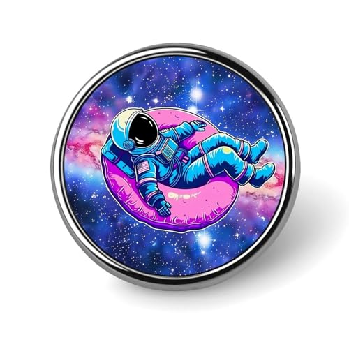 Runde Brosche mit Weltraum-Astronauten-Motiv, schwimmend, Anstecknadel, Revers, Krawattennadel für Damen und Herren, Büroangestellte, Lehrer, Dekoration Runde Brosche mit Weltraum-Astronauten-Motiv, schwimmend, Anstecknadel, Revers, Krawattennadel für Damen und Herren, Büroangestellte, Lehrer, Dekoration von KWQDOZF
