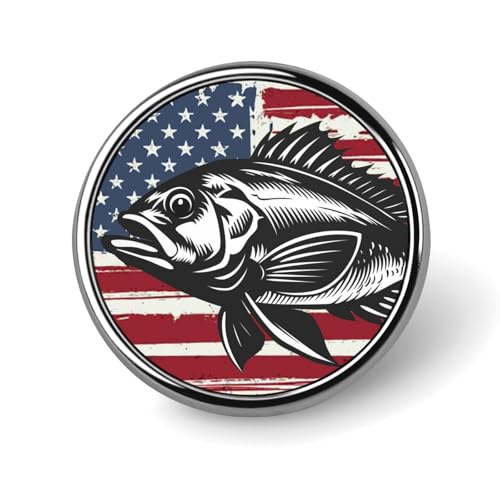 Runde Brosche mit amerikanischer Flagge, Anstecknadel, Revers, Krawattennadel für Damen und Herren, Büroangestellte, Lehrer, Dekoration Runde Brosche mit amerikanischer Flagge, Anstecknadel, Revers, Krawattennadel für Damen und Herren, Büroangestellte, Lehrer, Dekoration von KWQDOZF