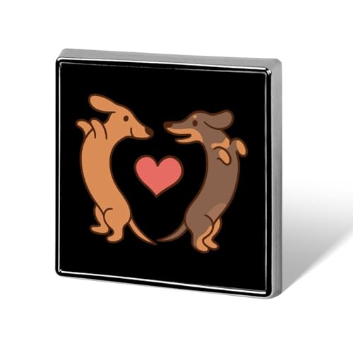 Sausage Dogs Heart Brooch Pins for Women Men Square Collar Lapel Pins Coat Jacket Accessories Sausage Dogs Heart Brooch Pins for Women Men Square Collar Lapel Pins Coat Jacket Accessories von KWQDOZF