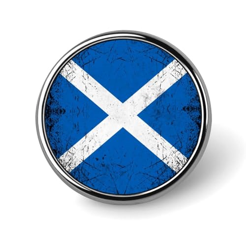 Schwarze Grunge-Textur, Schottland-Flagge, runde Brosche, Anstecknadel, Krawattennadel für Frauen und Männer, Büroangestellte, Lehrer, Dekoration Schwarze Grunge-Textur, Schottland-Flagge, runde Brosche, Anstecknadel, Krawattennadel für Frauen und Männer, Büroangestellte, Lehrer, Dekoration von KWQDOZF
