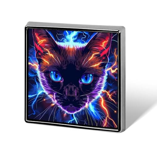 Siamesische Katze Donner Lustige Anstecknadeln Button Brosche Abzeichen Hut Kleidung Tasche Schmuck für Männer Frauen von KWQDOZF