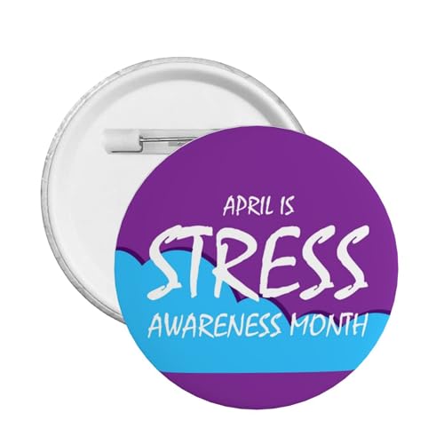 Stress Awareness Monat Pins Runde Brosche Button Abzeichen Aufkleber Zeichen Metall Pin Stress Awareness Monat Pins Runde Brosche Button Abzeichen Aufkleber Zeichen Metall Pin von KWQDOZF