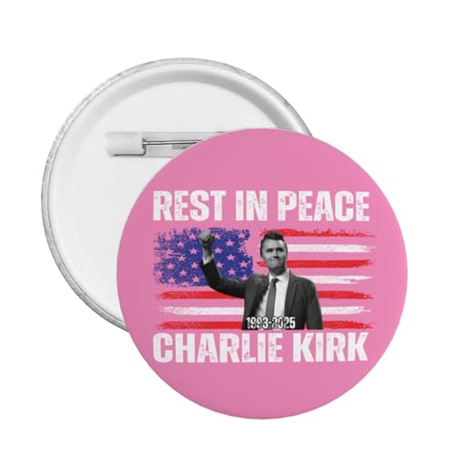 Stück Rest In Peace Charlie Kirk Pins und Memorial Tribute Charlie 1993-2025 Button Runde Abzeichen Brosche Dekoration von KWQDOZF