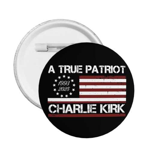 Stück Rest In Peace Charlie Kirk Pins und Memorial Tribute Charlie 1993-2025 Button Runde Abzeichen Brosche Dekoration von KWQDOZF