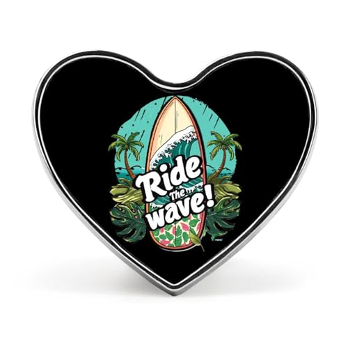 Surfboard Ride The Wave Lustige Anstecknadel, trendige Herz-Brosche, Krawattennadel, Abzeichen, Zubehör für Männer und Frauen Surfboard Ride The Wave Lustige Anstecknadel, trendige Herz-Brosche, Krawattennadel, Abzeichen, Zubehör für Männer und Frauen von KWQDOZF