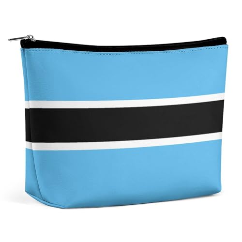 Tragbare Make-up-Tasche mit Botswana-Flagge, leichte, wasserdichte Reisekosmetiktasche für Geldbörsen und Damen von KWQDOZF