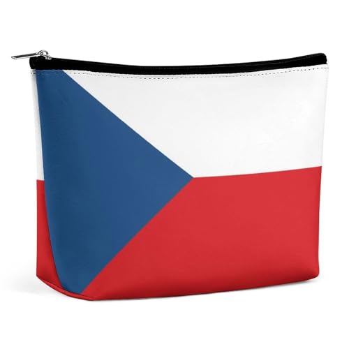 Tragbare Make-up-Tasche mit tschechischer Flagge, leicht, wasserdicht, Reise-Kosmetiktasche für Geldbörsen und Damen von KWQDOZF