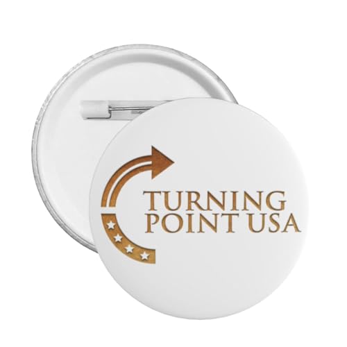 Turning Point USA Gold Button Pin rund Abzeichen für Hut Shirt Kleidung von KWQDOZF