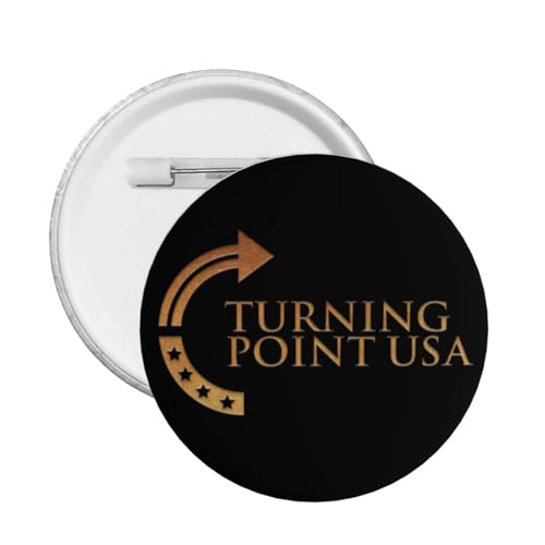 Turning Point USA Gold Button Pin rund Abzeichen für Hut Shirt Kleidung von KWQDOZF