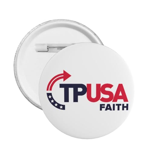 Turning Point USA TPUSA Faith Button Pin rund Abzeichen für Hut Shirt Kleidung von KWQDOZF