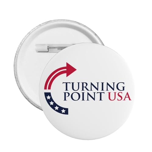 Turning Point USA TPUSA Runde Anstecker, Anstecknadeln, Brosche, Dekoration für Hüte, Taschen, Kleidung von KWQDOZF