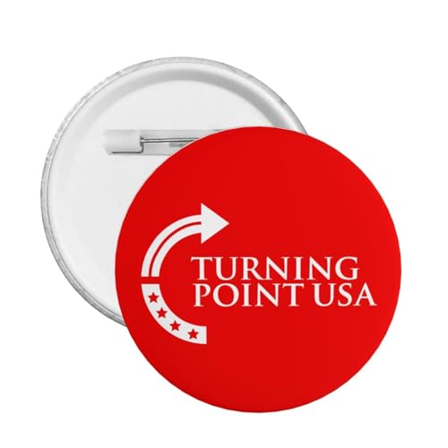 Turning Point USA Weißer Button Pin Rund Abzeichen für Hut Shirt Kleidung von KWQDOZF