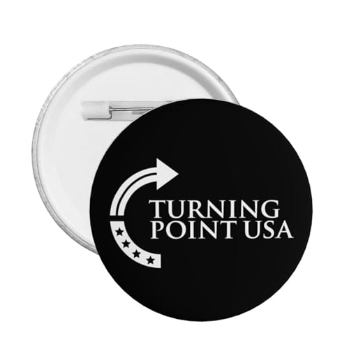 Turning Point USA Weißer Button Pin Rund Abzeichen für Hut Shirt Kleidung von KWQDOZF