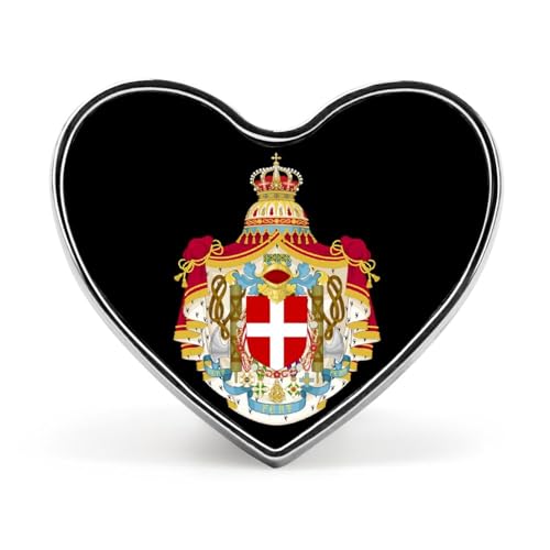 Wappen des Königreichs Italien, Herz-Revers, Krawattennadeln, lustige Brosche, Anstecknadel, Knopf, Abzeichen, Hut, Kleidung, Zubehör für Männer und Frauen Wappen des Königreichs Italien, Herz-Revers, Krawattennadeln, lustige Brosche, Anstecknadel, Knopf, Abzeichen, Hut, Kleidung, Zubehör für Männer und Frauen von KWQDOZF