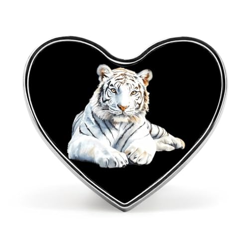 Weiße Tigerherz-Revers-Krawattennadeln, lustige Brosche, Anstecknadel, Knopf, Abzeichen, Hut, Kleidung, Zubehör für Männer und Frauen Weiße Tigerherz-Revers-Krawattennadeln, lustige Brosche, Anstecknadel, Knopf, Abzeichen, Hut, Kleidung, Zubehör für Männer und Frauen von KWQDOZF