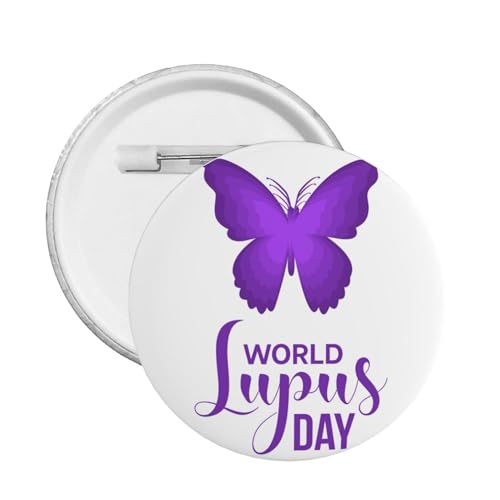Welt-Lupus-Tag Pins Runde Brosche Button Abzeichen Aufkleber Zeichen Metall Pin von KWQDOZF
