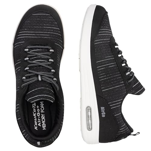 KWUKOTY Damen Weite Passform & Orthopädische Unterstützung | Leichte Laufschuhe mit Memory-Schaum-Dämpfung für Laufen und Gehen | Bequem für den Alltag von KWUKOTY
