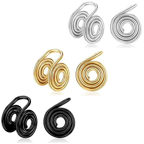 KWUNCCI Druck-Ohrringe für Keloide, 10 mm, Spiralohrringe, drahtgewickelte Clip-On-Ohrringe, Edelstahl, nicht durchbohrte Ohrringe, Ohrmanschetten, künstliches Piercing für Männer und Frauen, 10 mm KWUNCCI Druck-Ohrringe für Keloide, 10 mm, Spiralohrringe, drahtgewickelte Clip-On-Ohrringe, Edelstahl, nicht durchbohrte Ohrringe, Ohrmanschetten, künstliches Piercing für Männer und Frauen, 10 mm von KWUNCCI