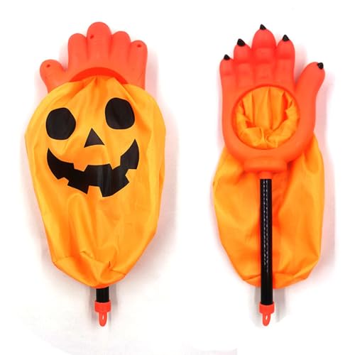 KXKJRYB Halloween-Süßigkeiten-Tasche für Kinder, Kürbis-Süßigkeiten-Tragetasche mit Geister-Handgriff, wiederverwendbarer Jack-O'-Lantern-Süßigkeiten-Halter für Halloween-Partygeschenke und von KXKJRYB