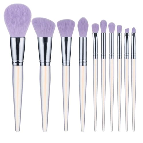 10 PCs Make -up -Pinsel -Set Acrylkristallgriff Pulverbürste Lidschatten Make -up -Pinsel -Werkzeug von KXQYIKYI