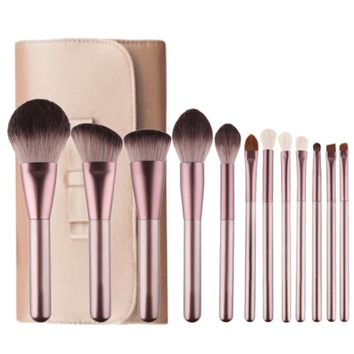 12 Stück Make-up Pinsel Set Super Soft Haar Make-up Pinsel Lidschatten für Anfänger von KXQYIKYI