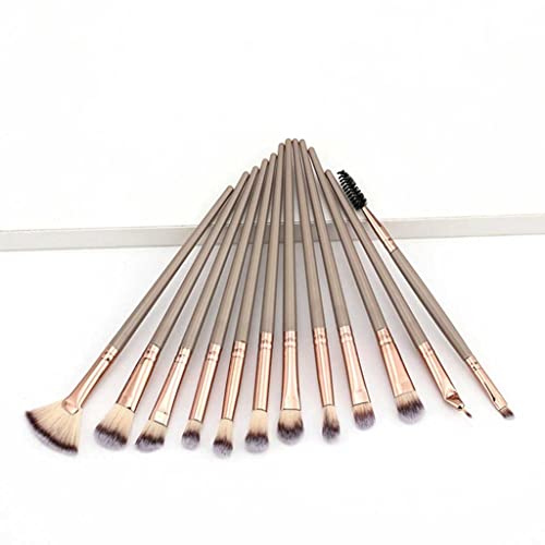 12pcs Make -up -Bürsten Set Lidschatten -Lidschattenpinsel Fundament Erweiterung Make -up Pinsel Kits (e) von KXQYIKYI