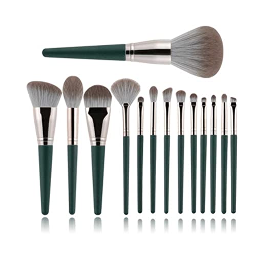 14pcs Champagner -Make -up -Bürsten Set für kosmetische Fundaments Erröten -Lidschatten -Mischung Make -up -Pinsel -Schönheitswerkzeug (D) von KXQYIKYI