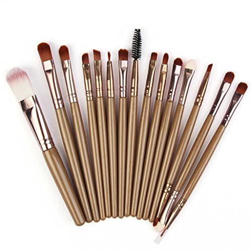 15pcs Make -up Pinsel Set Lidschattenfundament Eyeliner Eyelash Lippen Make -up Pinsel Kosmetische Schönheits -Werkzeug -Kit (C) von KXQYIKYI