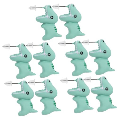 2 Paare Mädchen Frauen tragen Post Mode Ohrringe Hundebiss tierische Ohrohrstecker Polymerton weiße Fräulein kleine Tiere von KXQYIKYI