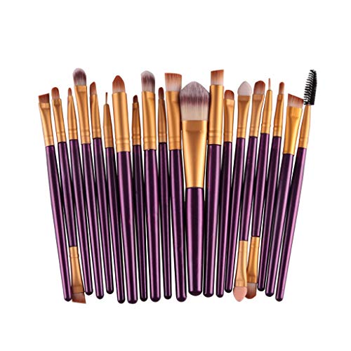 20 PCs Make -up -Pinsel -Set -Werkzeug -Make -up -Waschung für Augen Make -up, Fundament, Lidschatten und andere Kosmetikwerkzeuge (schwarz) von KXQYIKYI