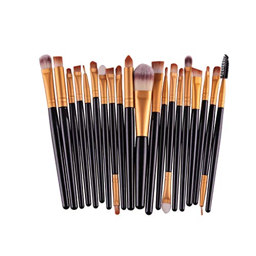 20 PCs Make -up -Pinsel -Set -Werkzeug -Make -up -Waschung für Augen Make -up, Fundament, Lidschatten und andere Kosmetikwerkzeuge (schwarz) von KXQYIKYI