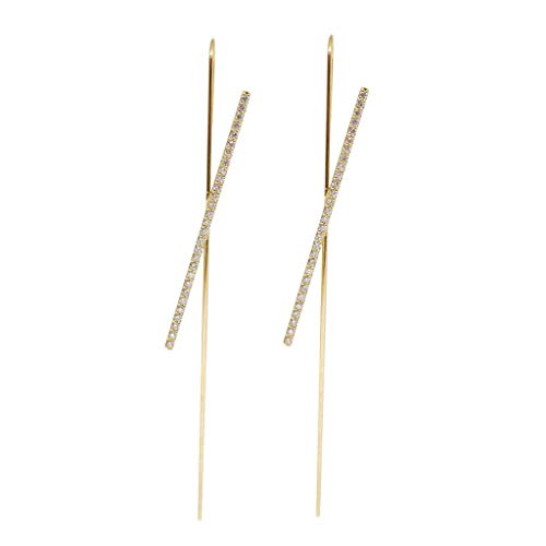 2pcs Frauen Mode Ohrringe Ohrhörer Crawler Hook Ohrringe Damen Elegante Wickel Crawler Clip Diagonal Stud Ohrring für Frauen Mädchen Valentinstagsfeiertagsgeschenk von KXQYIKYI
