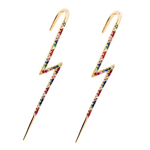2pcs Frauen Mode Ohrringe Ohrhörer Crawler Hook Ohrringe Damen Elegante Wickel Crawler Clip Diagonal Stud Ohrring für Frauen Mädchen Valentinstagsfeiertagsgeschenk von KXQYIKYI