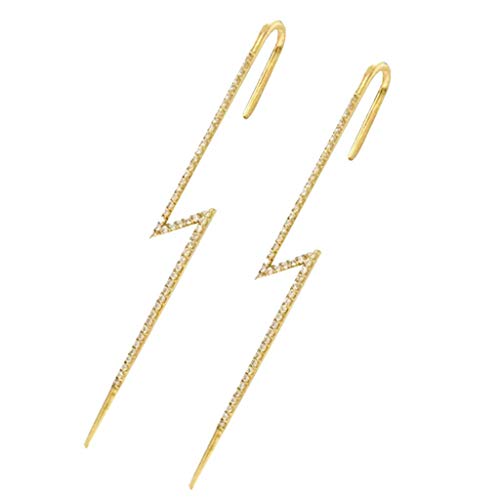 2pcs Frauen Mode Ohrringe Ohrhörer Crawler Hook Ohrringe Damen Elegante Wickel Crawler Clip Diagonal Stud Ohrring für Frauen Mädchen Valentinstagsfeiertagsgeschenk von KXQYIKYI