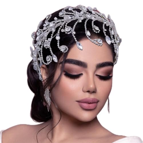 Damen -Strass -Kronen -Stirnband Hochzeit Brauttiara und Kopfpageant Haarzubehör (HP250 1PCS (1Pack)) von KXQYIKYI