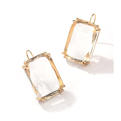 Damen transparent böhmische Mode geometrische Square Pendelled Hochzeit Schmuck High-End-Ohrringe von KXQYIKYI