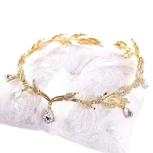 Diamond Tiara Kristallkronbraut Hochzeit Tiara Strass Wassertropfen Blatt Tiara Krone Tiara Front Ornament Brautjungfern Haarzubehör Diamond Tiara Kristallkronbraut Hochzeit Tiara Strass Wassertropfen Blatt Tiara Krone Tiara Front Ornament Brautjungfern Haarzubehör von KXQYIKYI